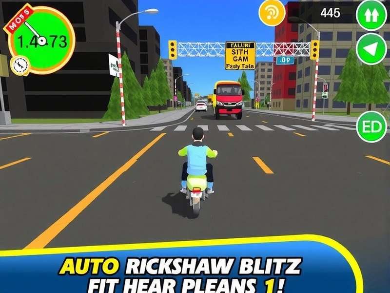 Auto Rickshaw Blitz Game Screenshot
